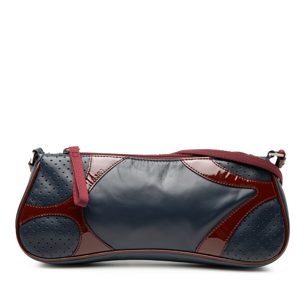 Pre-Loved Prada Patent Trimmed Vitello Drive Crossbody